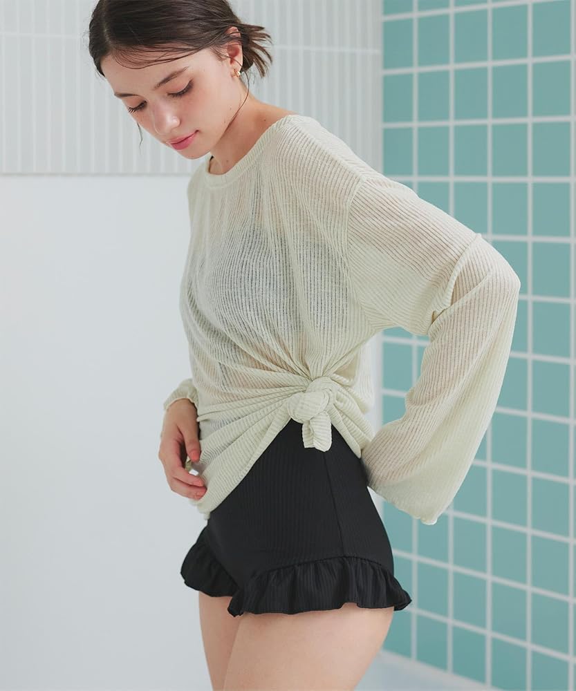 Amazon.co.jp: [シードレス] シアー トップス付 ビキニ セット